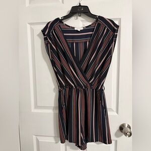 Striped Navy Romper